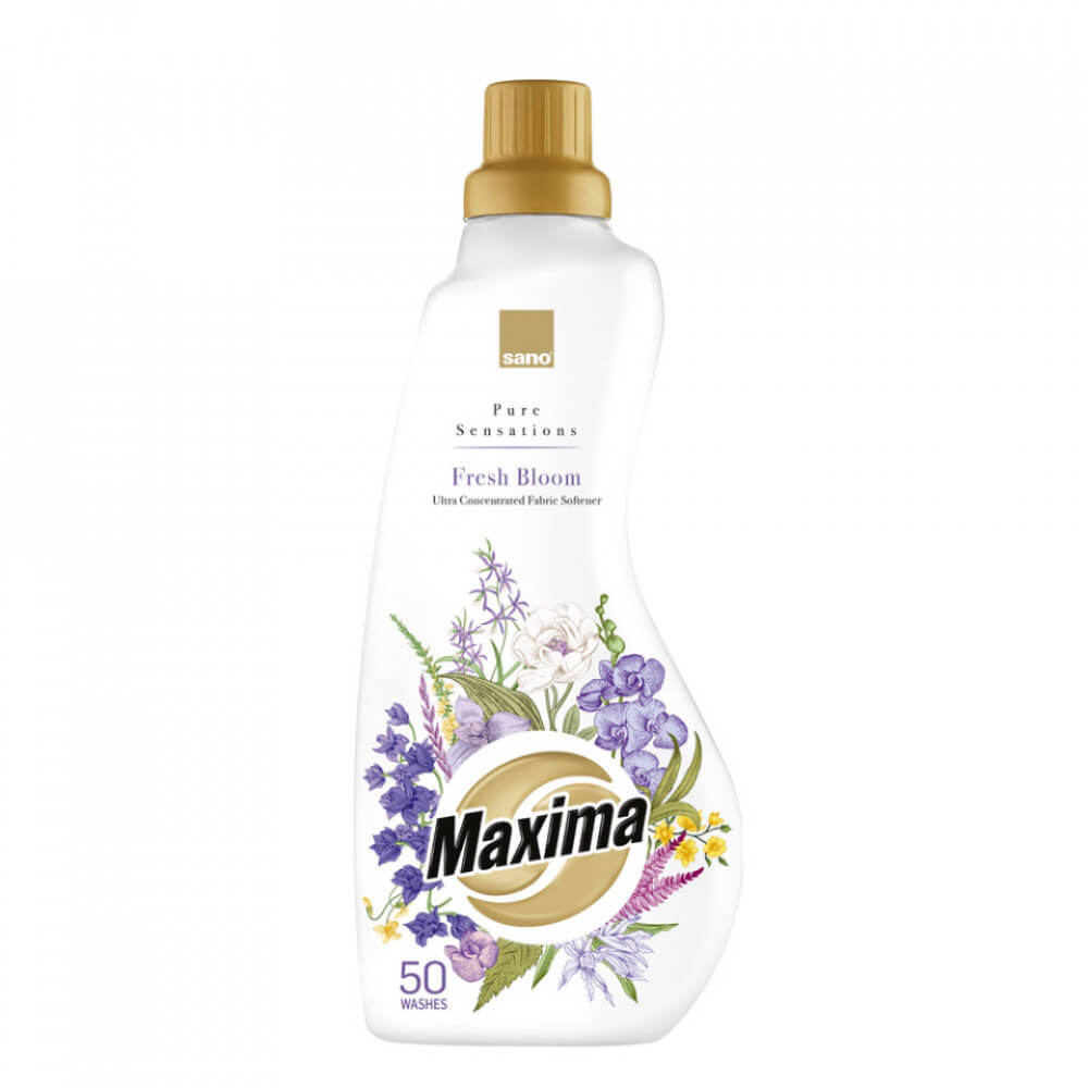 Balsam Concentrat Haine Sano Maxima Fresh Blossom, 1 L, Parfum Floral, Balsam Rufe, Balsam Haine, Balsam Concentrat Rufe, Balsam pentru Spalat, Balsam pentru Haine, Balsam Parfumat, Balsam Sano, Balsam Haine Sano, Balsam Rufe Sano