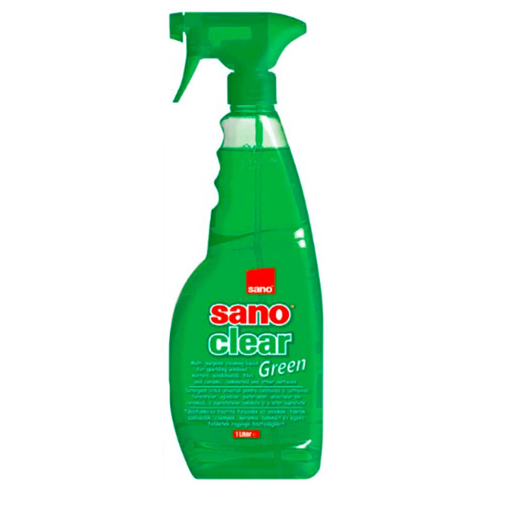 Detergent Geamuri SANO Clear Green, 1 L, cu Pulvezirator, Detergent Lichid Universal pentru Curatarea Ferestrelor, Solutie pentru Geamuri si Suprafete Lucioase, Spray pentru Curatat Ferestre Detergent Geamuri SANO Clear Green, 1 L, cu Pulvezirator, Detergent Lichid Universal pentru Curatarea Ferestrelor, Solutie pentru Geamuri si Suprafete Lucioase, Spray pentru Curatat Ferestre