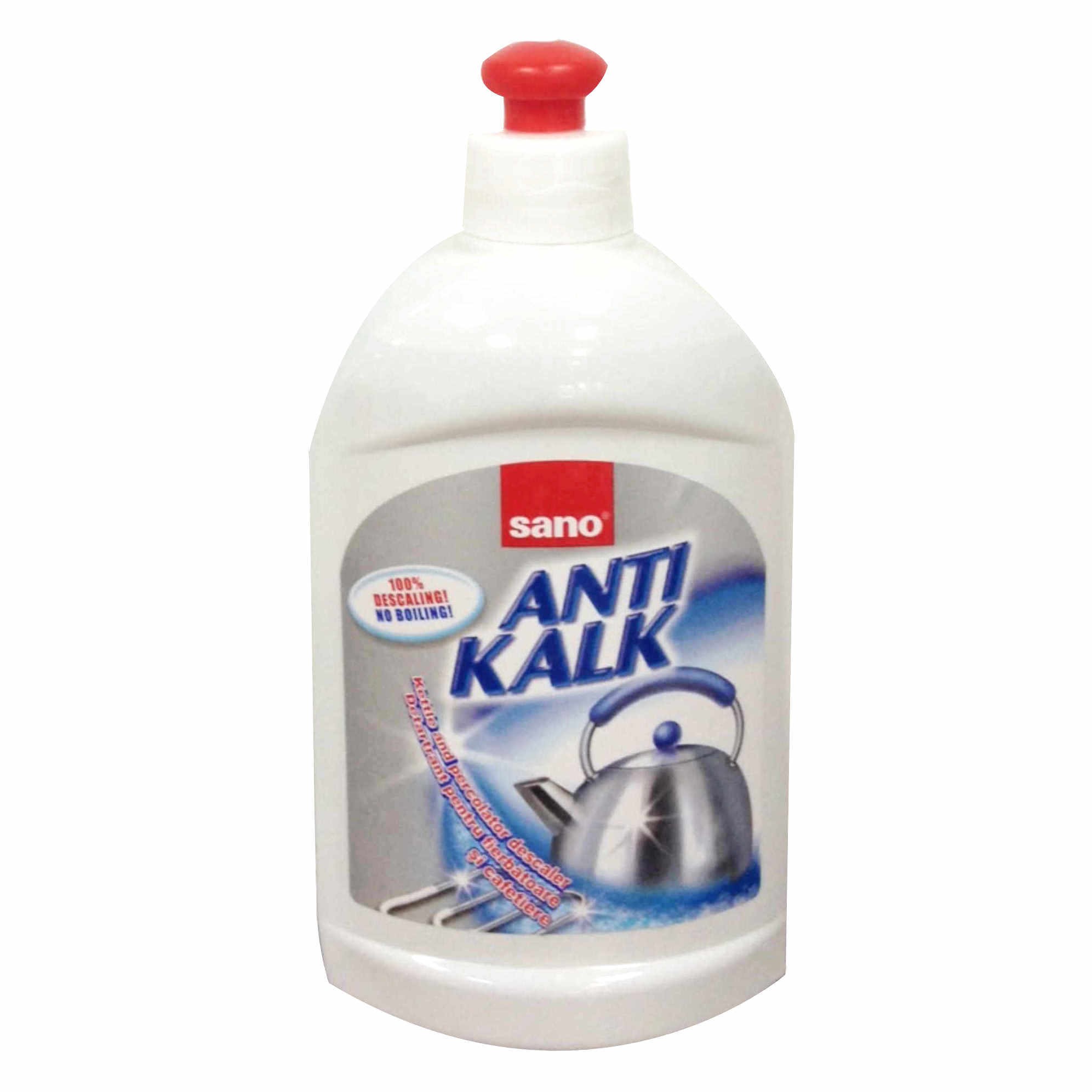 Solutie Indepartare Calcare Electrocasnice Sano Anti Kalk 500 ml, Solutie Anticalcar, Solutie Anticalcar Electrocasnice, Solutie Indepartare Calcar Suprafete Multiple, Solutie pentru Curatarea Depunerilor de Calcar Solutie Indepartare Calcare Electrocasnice Sano Anti Kalk 500 ml, Solutie Anticalcar, Solutie Anticalcar Electrocasnice, Solutie Indepartare Calcar Suprafete Multiple, Solutie pentru Curatarea Depunerilor de Calcar