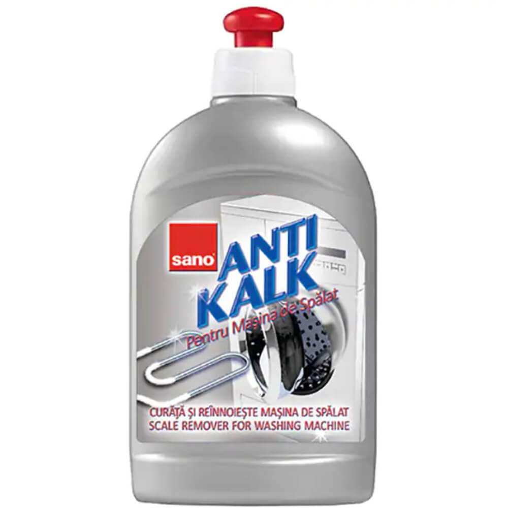 Solutie Anticalcar Masina de Spalat SANO Anti Kalk, 500 ml, Solutie Anticalcar, Solutie Anticalcar Masina de Spalat Rufe, Solutie pentru Eliminare Calcar, Detergent Anticalcar Masina de Spalat Haine