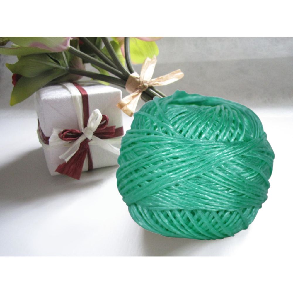 Sfoara Rafie, Gramaj 100 g, Verde, Sfori de Rafie, Sfoara Rafie Verde, Ghem Sfoara, Ghem Sfoara de Rafie, Gheme Sfoara, Gheme Sfoara de Rafie, Sfori din Rafie, Sfoara de Legat, Sfoara pentru Impachetare
