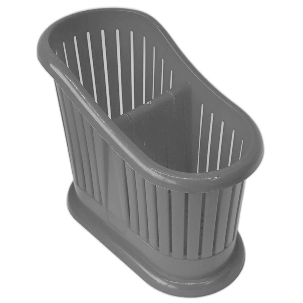 Uscator de Tacamuri cu 2 Compartimente, Material Plastic, Culoare Gri