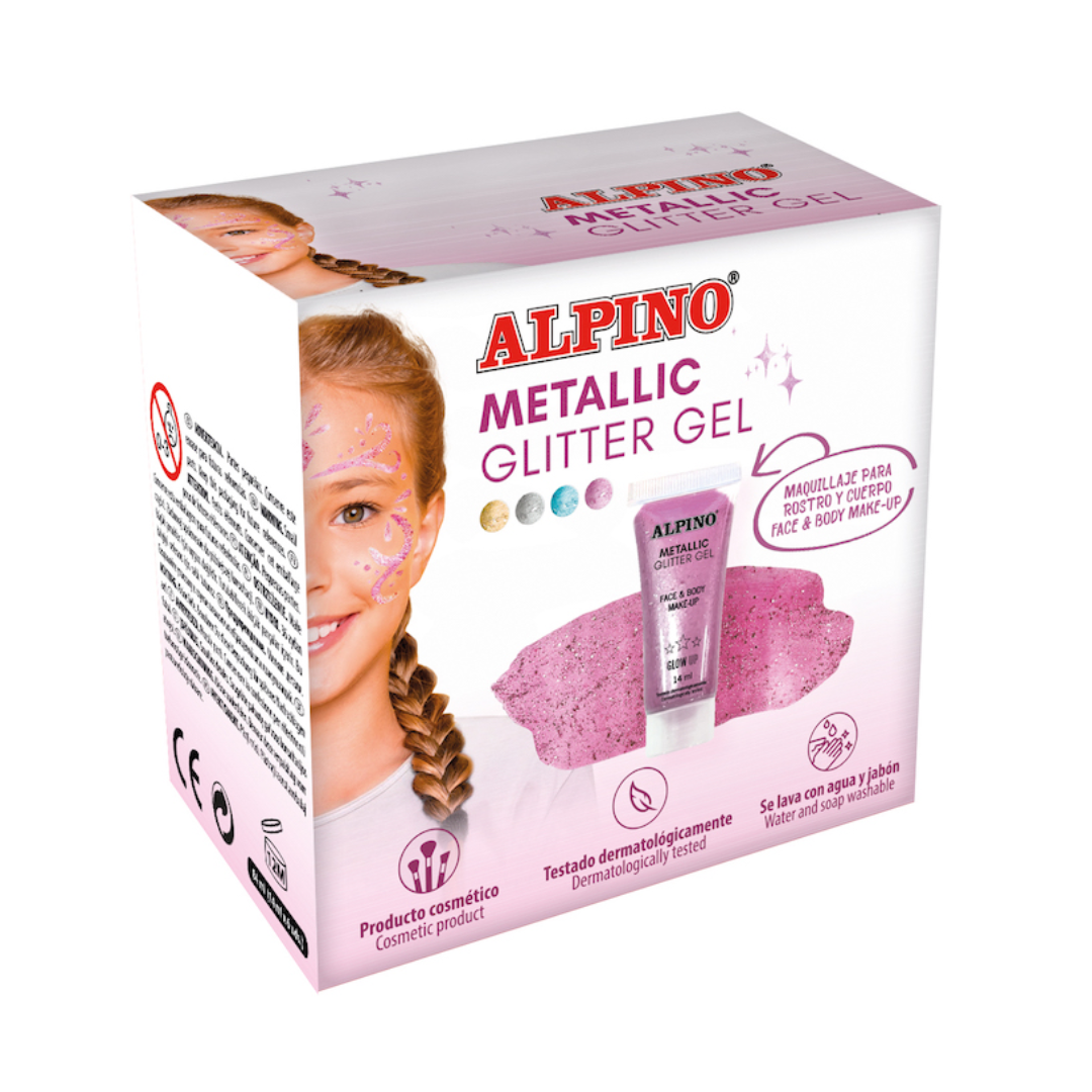 Make-up Lichid, 14ml, Alpino Metallic Glitter - Roz