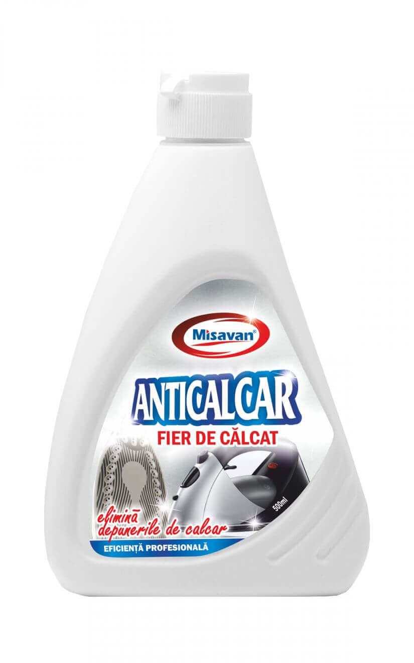 Solutie Anticalcar pentru Fier de Calcat Misavan, 500ml, Solutie Lichida pentru Anticalcar, Solutie Lichida Iefina pentru Fier de Calcat, Produse Anticalcar Misavan, Produse Anticalcar Lichide