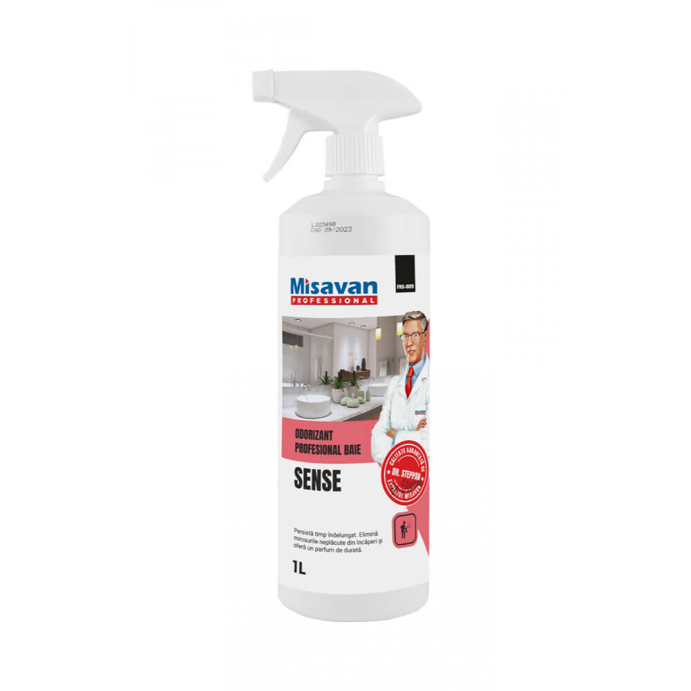 Odorizant de Baie cu Pulverizator si Parfum cu Note Florale Dr. Stephan Sense, 1L, Odorizant Lichid pentru Baie, Odorizant Lichid Parfumat, Odorizant pentru Baie 1L, Sticla Odorizant Lichid, Odorizant cu Pulverizator