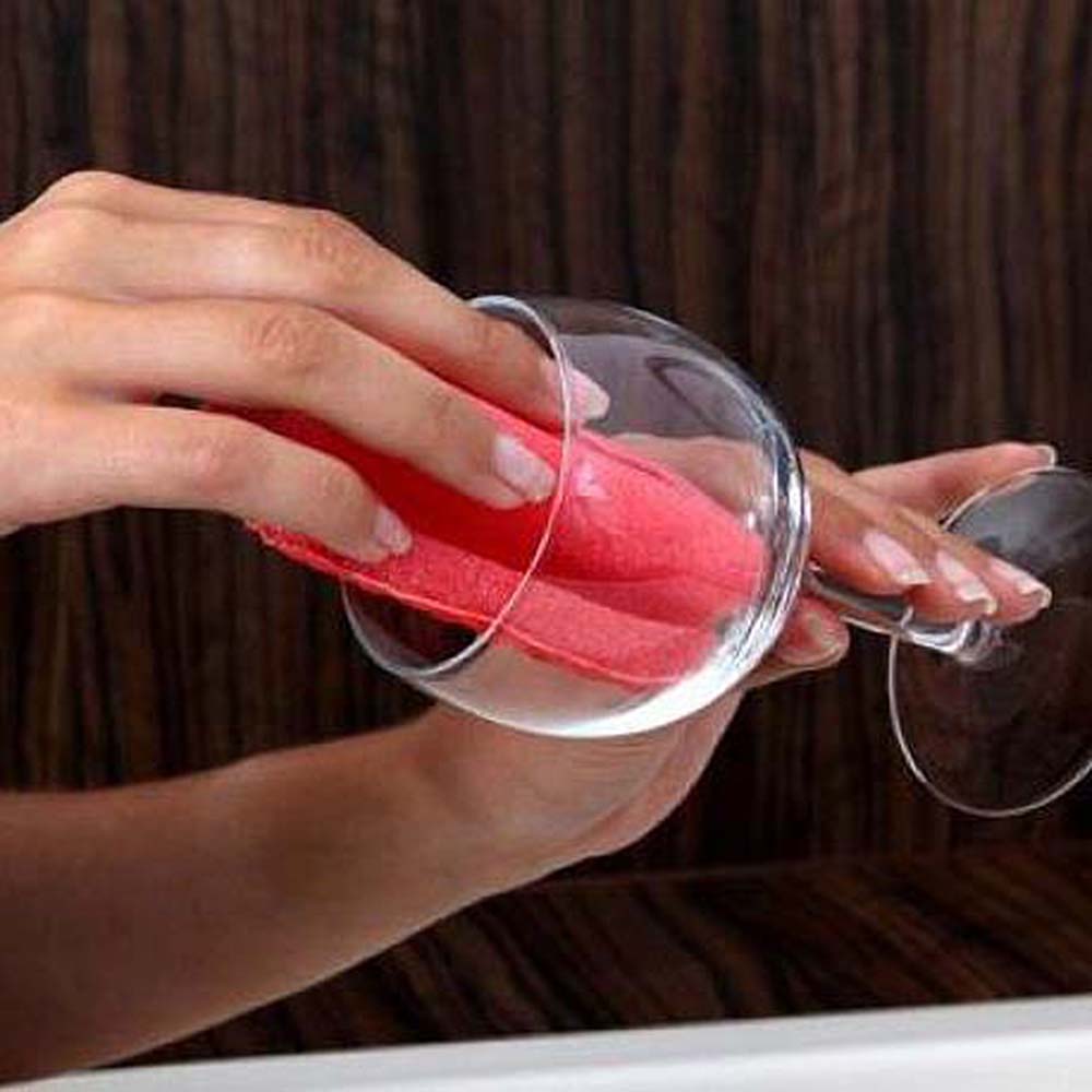 Set 6 Lavete Microfibra Brillidry pentru Cristaluri si Pahare, Alb