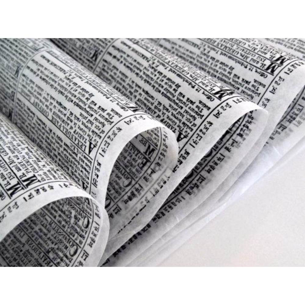 Bax Â±1000 Coli Napron Hartie Alba de Tava, 80 g/mÂ², Model Ziar, 30x40 cm, Suport pentru Farfurii, Naproane Hartie, Napron Tava, Naproane Tava, Napron Restaurant, Napron din Hartie, Naproane din Hartie, Hartie Tava, Naproane Cafenea, Hartii Tavi