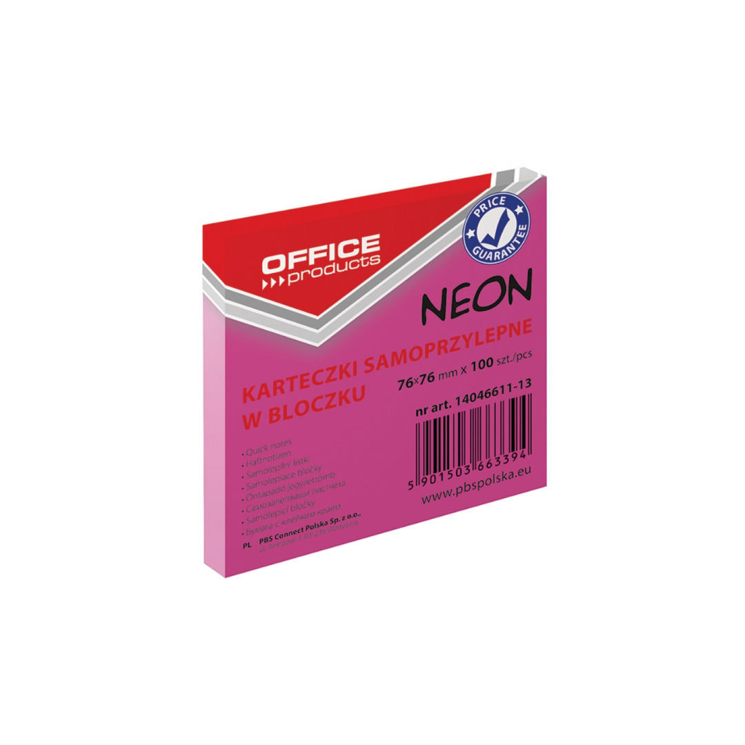 Notes Autoadeziv 76 X 76 Mm, 100buc/set, Office Products - Roz Neon Notes Autoadeziv 76 X 76 Mm, 100buc/set, Office Products - Roz Neon