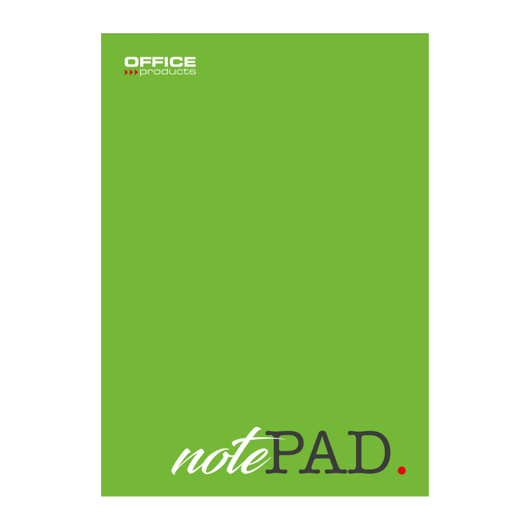 Blocnotes A4, 50 File - 60gsm, Lipit Pe Latura Mica, Coperta Verde, Office Products - Matematica