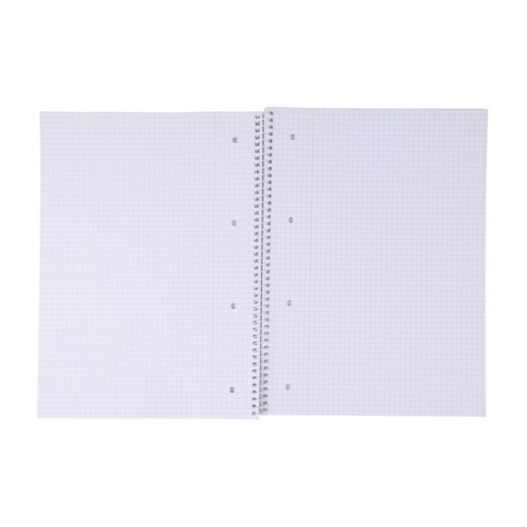 Caiet Cu Spirala, A4, 80 File - 70g/mp, Coperti Carton, Rosie, Office Products - Matematica