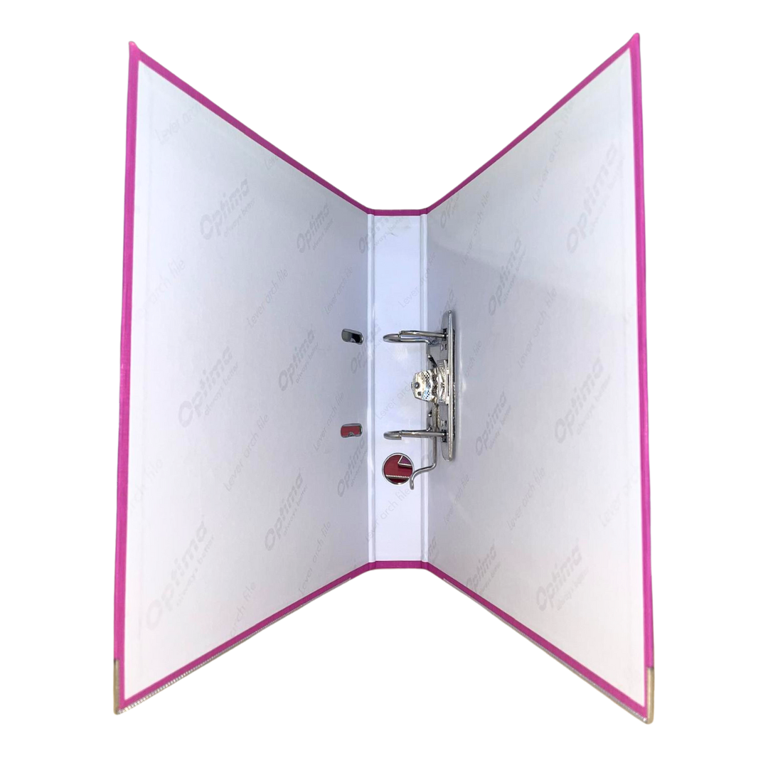 Biblioraft A4, Plastifiat Pp/paper, Margine Metalica, 50 Mm, Optima Classic - Rose