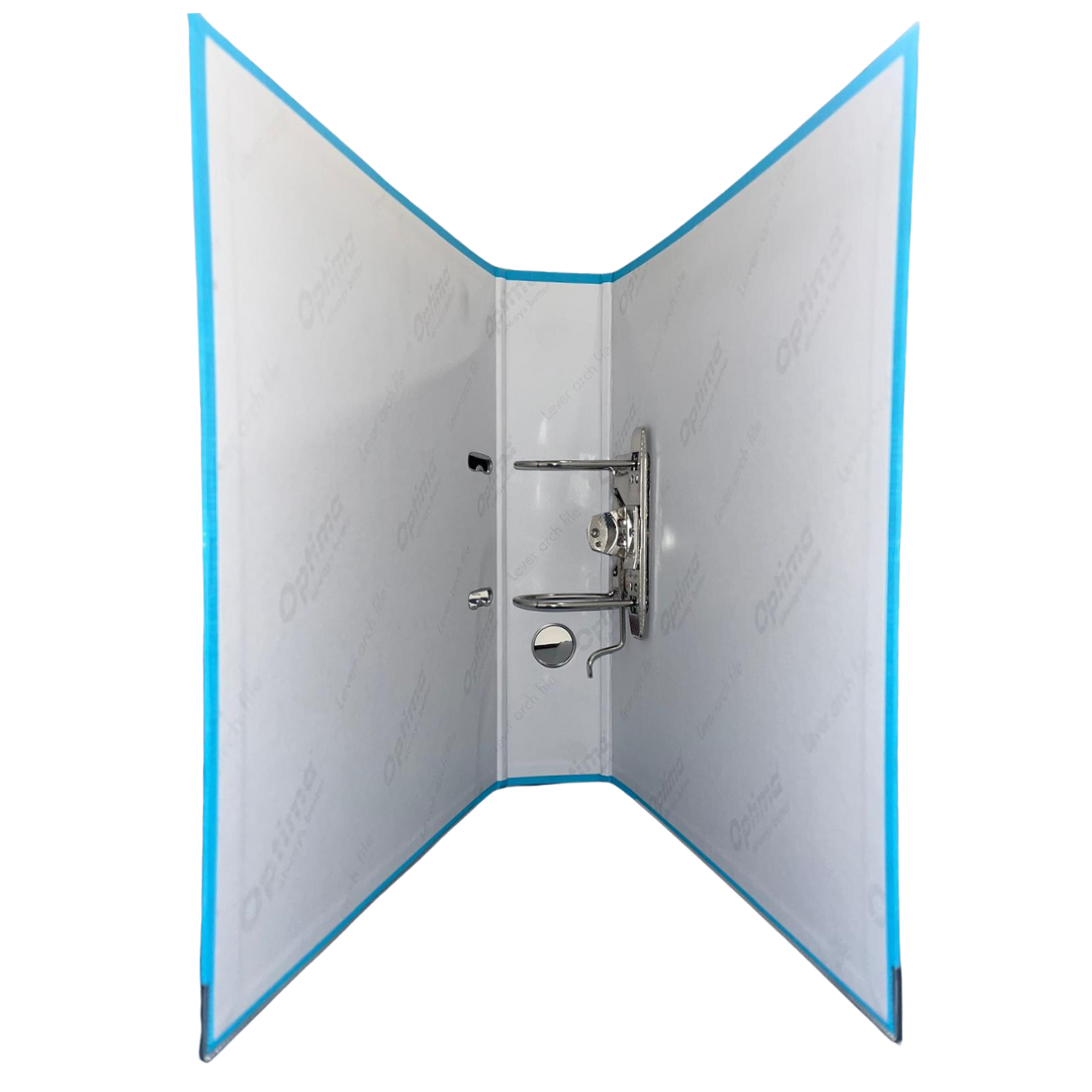 Biblioraft A4, Plastifiat Pp/paper, Margine Metalica, 75 Mm, Optima Classic - Sky Blue