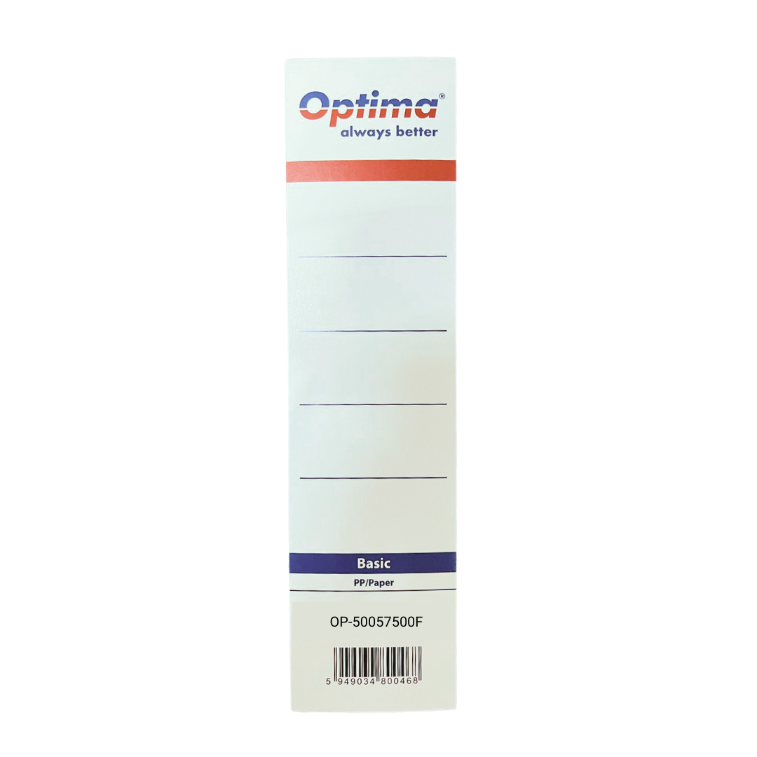 Etichete Albe Pentru Biblioraft 75 Mm, 10/set, Optima