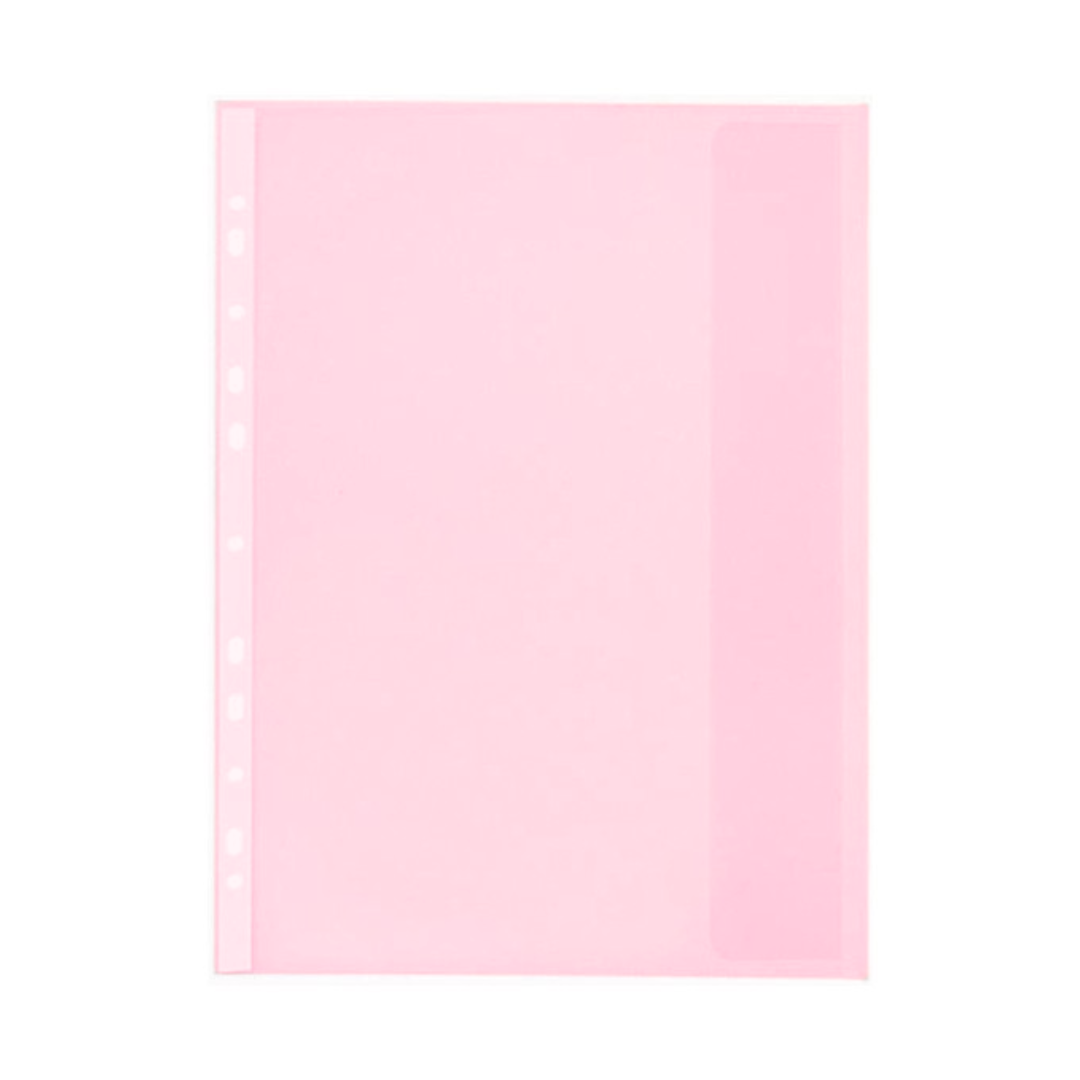 Folie Protectie Doc. A4, Clapa Laterala, Inchidere Cu Capsa, 4/set, 200 Microni, Optima - Transparen