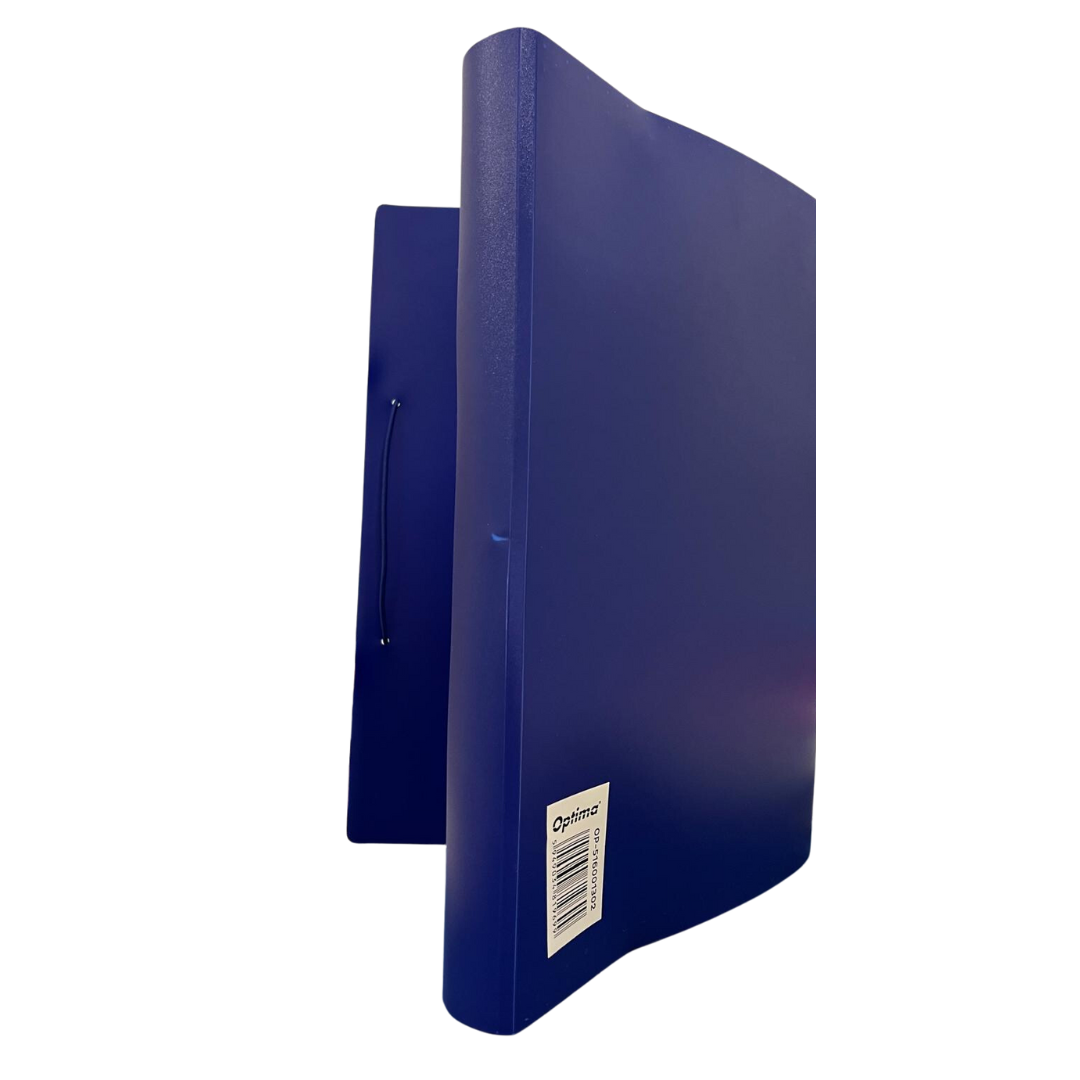 Mapa Cu Burduf A4, 13 Compartimente, Separatoare Color, Inchidere Cu Elastic, Optima - Albastru
