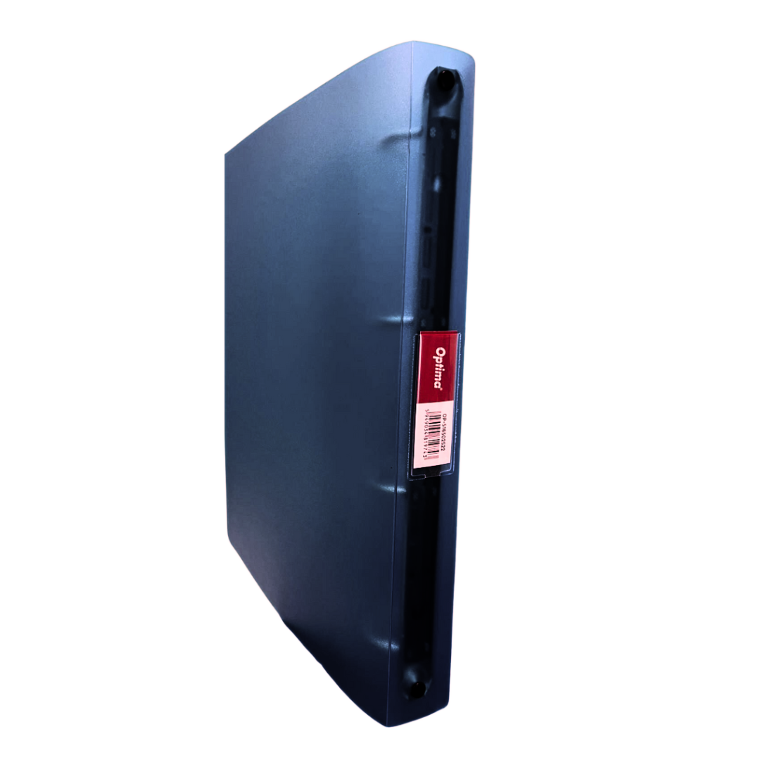 Caiet Mecanic 4 Inele - D25mm, Coperti Flexibile Pp, Optima Flex - Negru Transparent
