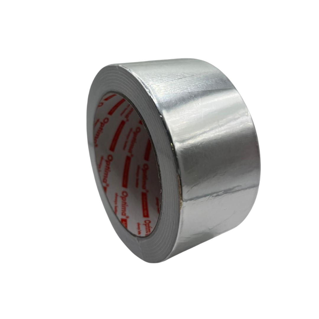Banda Adeziva Din Aluminiu, 48mm X 25 M, 60 Microni, Optima - Argintie