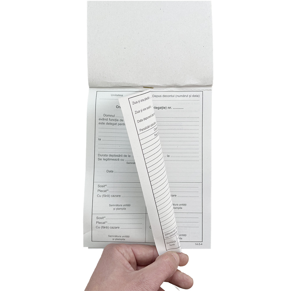 Ordin de Deplasare A5, 100 File/Carnet - Formular Delegatie