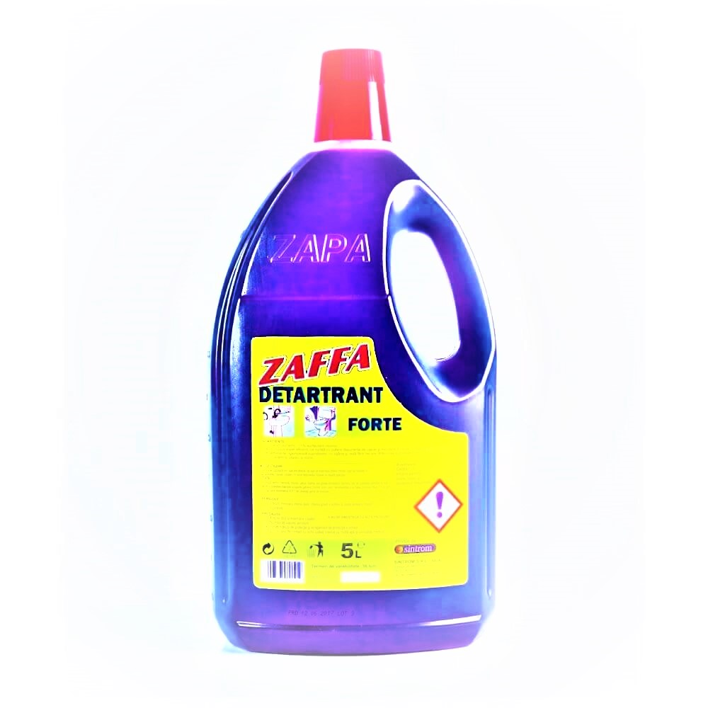 Detartrant Lichid ZAFFA Forte pentru Baie, Cantitate 5 L, Culoare Albastra, Detartrant Uz Profesional, Detartranti pentru Baie, Detartrant Lichid pentru Curatare, Articole pentru Uz Casnic