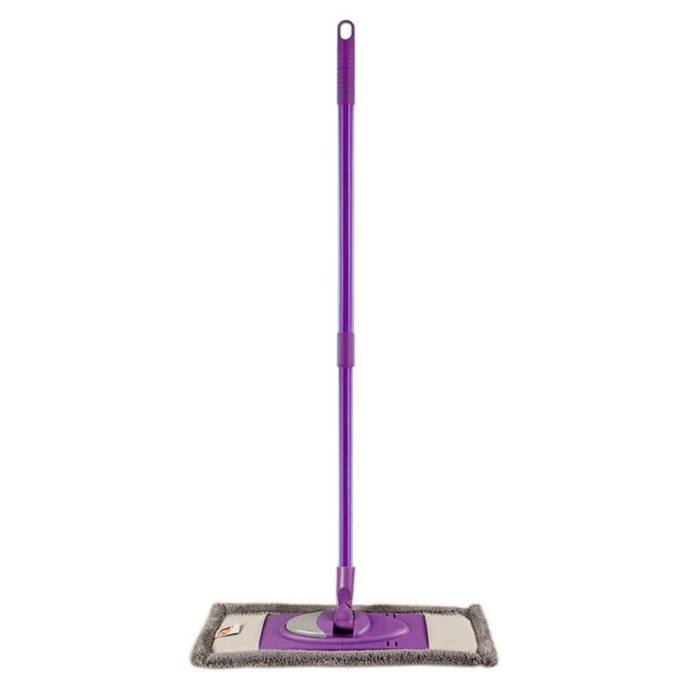 Mop Plat OTI cu Coada Metalica, Lungimea 150 cm, Microfibra, Culoare Mov, Mopuri Plate, Mopuri cu Coada Metalica, Mopuri Curatenie, Mopuri din Microfibra, Mop Plat Microfibra, Mopuri Menaj, Accesorii pentru Uz Casnic