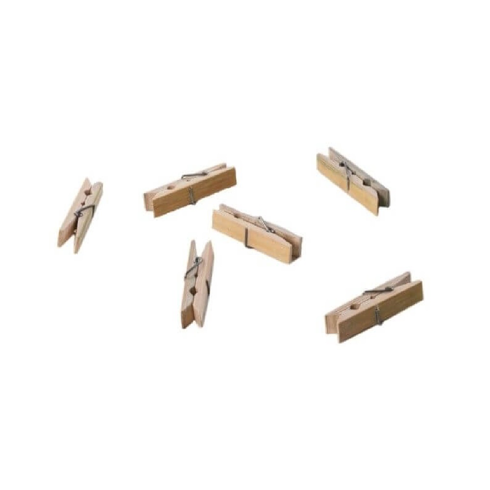 Carlige pentru Rufe, 20 Buc/Set, Lemn de Bambus, Lungime 6 cm, Culoare Natur, Carlige din Lemn pentru Rufe, Carlige din Lemn pentru Haine, Clesti pentru Rufe, Carlige de Rufe din Lemn