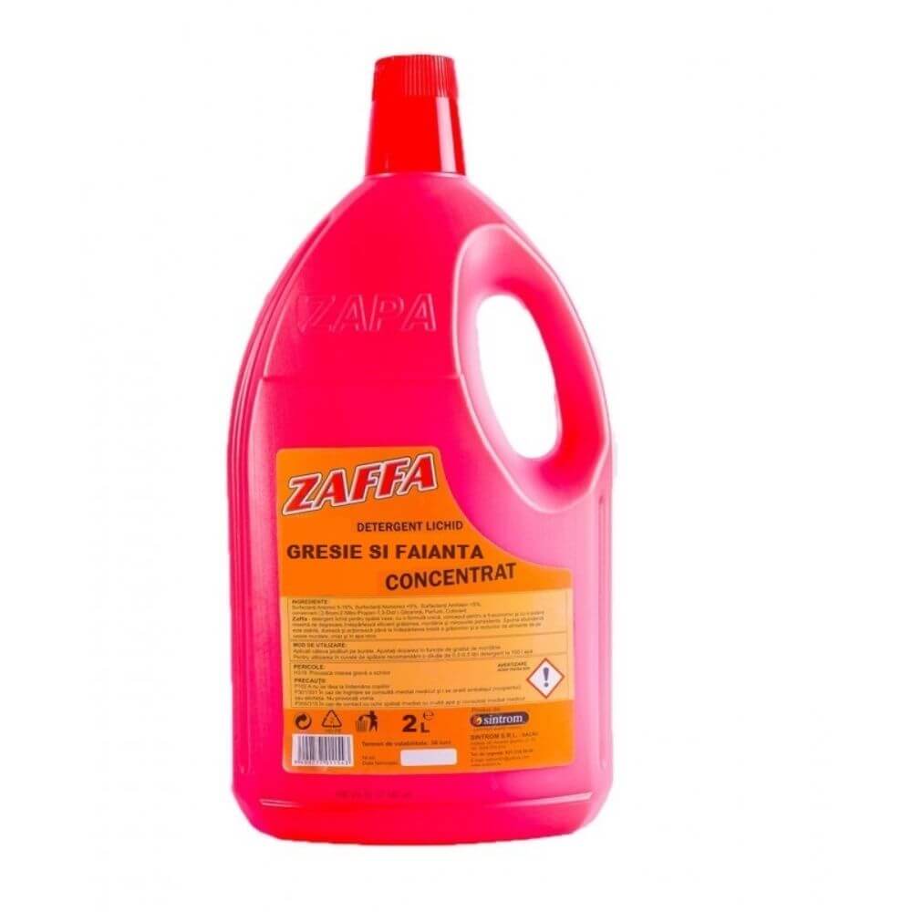 Detergent ZAFFA pentru Multisuprafete, 2 L, Parfum Floral, Detergent Lichid pentru Multisuprafete, Solutie pentru Faianta, Detergent Lichid pentru Gresie, Solutie Universala de Curatat