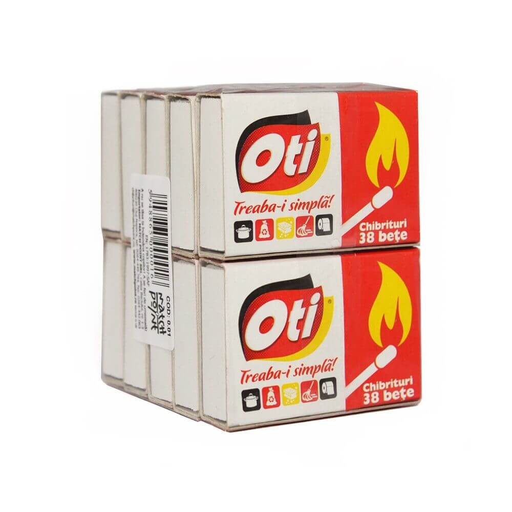 Chibrituri Standard OTI din Lemn, 38 Bete/Cutie, 10 Cutii/Bax, Chibrituri pentru Aprins Aragazul, Cutie Chibrituri, Chibrituri pentru Aprins Focul, Set Cutie Chibrituri, Chibrituri din Lemn, Chibrituri Durabile, Chibrit din Lemn