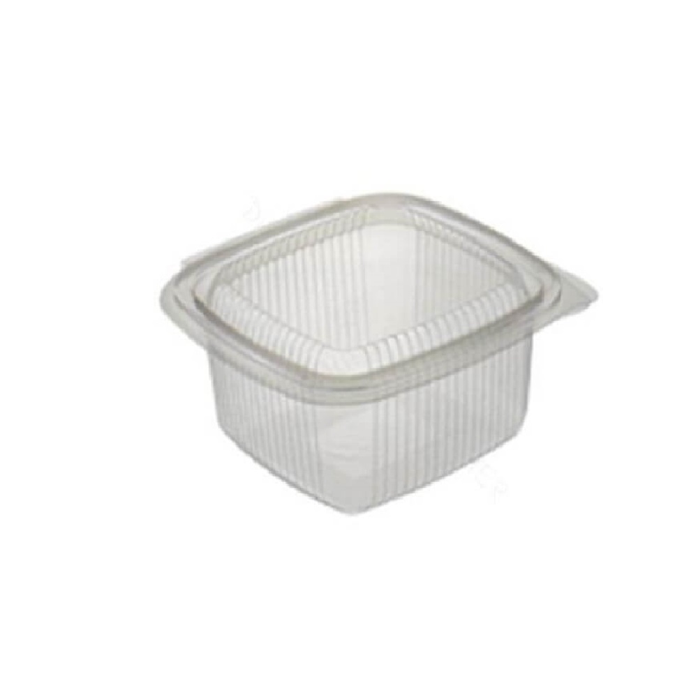 Caserole Capac Atasat, 125x110x60 mm, 100 Buc/Set, 375 ml, Plastic Transparent, Caserole de Unica Folosinta, Caserole cu Capac din Plastic, Caserole din Plastic, Caserole Catering, Caserola cu Capac, Set de Caserole din Plastic
