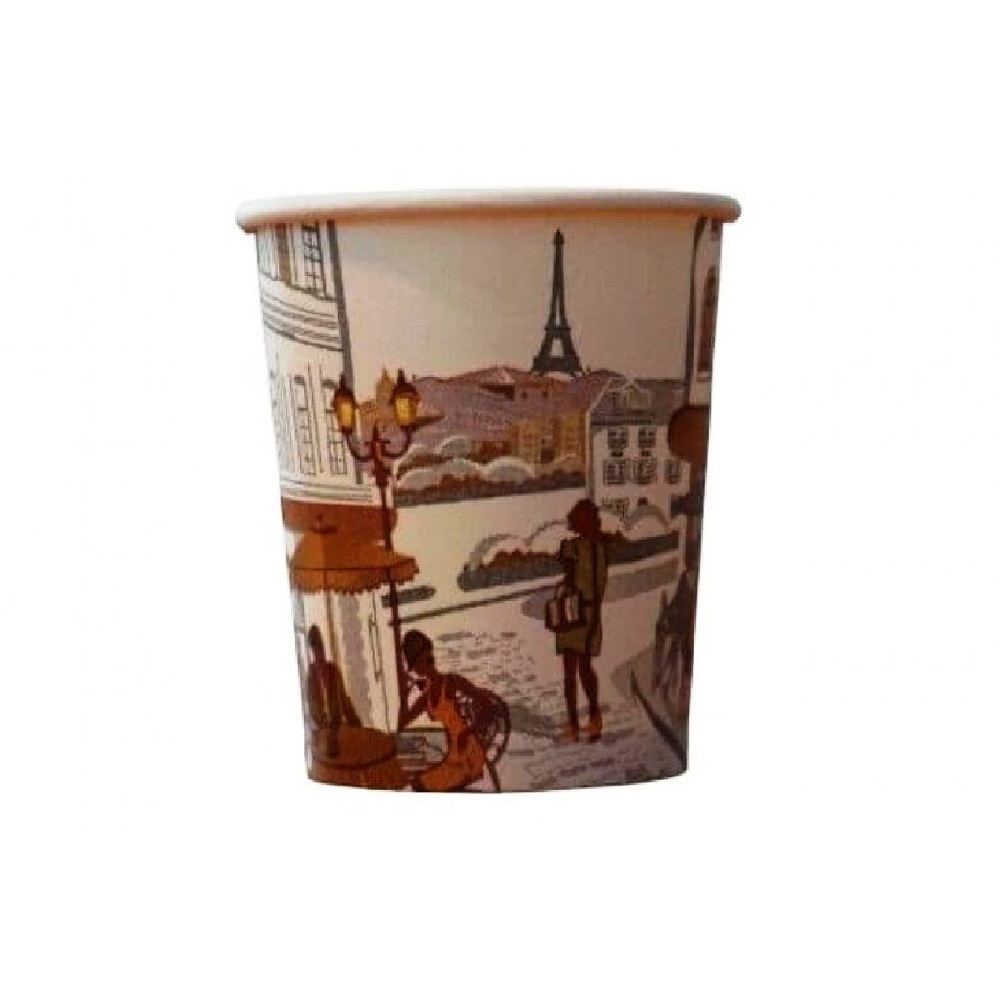 Pahare Carton 4 OZ Model City, Capacitate 100 ml, 50 Buc/Set