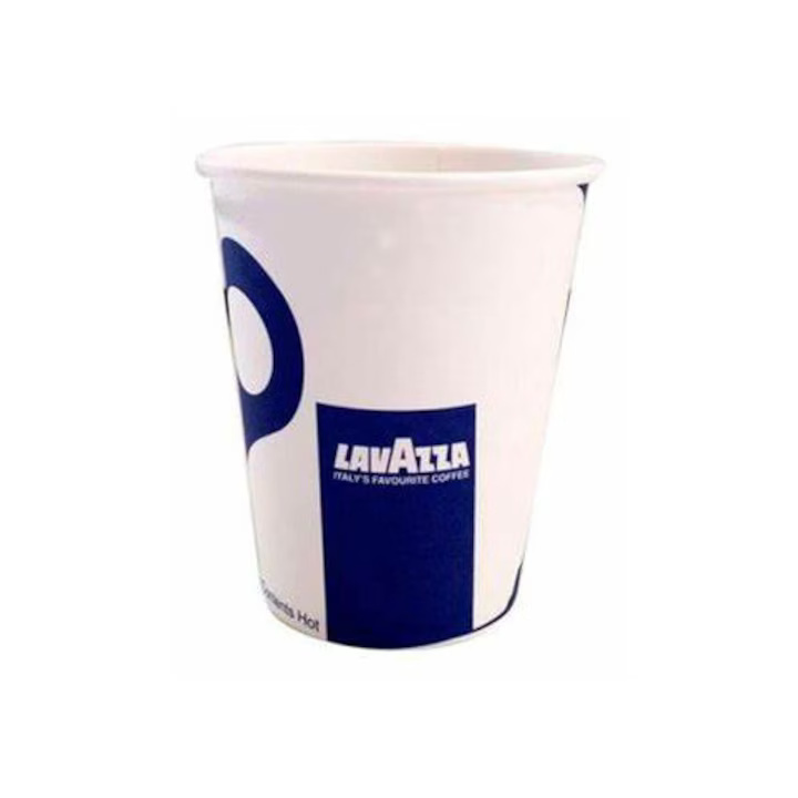Pahare Carton 7 OZ, Model Lavazza, Capacitate 200 ml, 50 Buc/Set