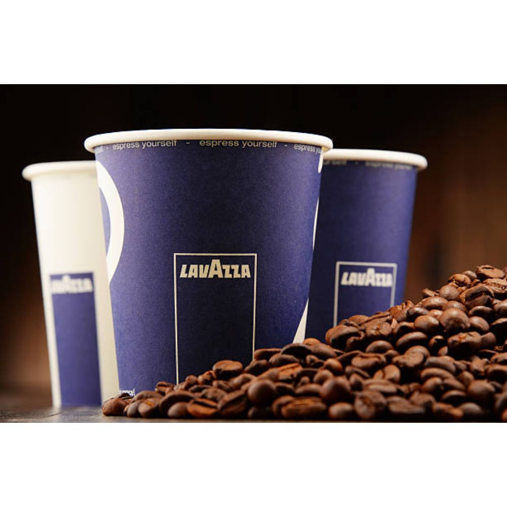 Pahare Carton 8 OZ, Model Lavazza, Capacitate 180 ml, 50 Buc/Set