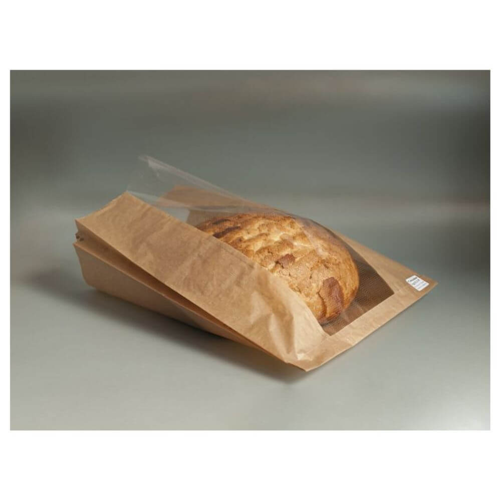 1000 Pungi Hartie cu Fereastra BOPP, 23x4x33 cm, pentru Patiserii si Brutarii, Pungi cu Fereastra, Pungi de Hartie cu Fereastra BOPP, Pungi Hartie Natur pentru Patiserii si Brutarii, Pungi Hartie Kraft cu Fereastra, Pungi Natur Patiserii si Brutarii