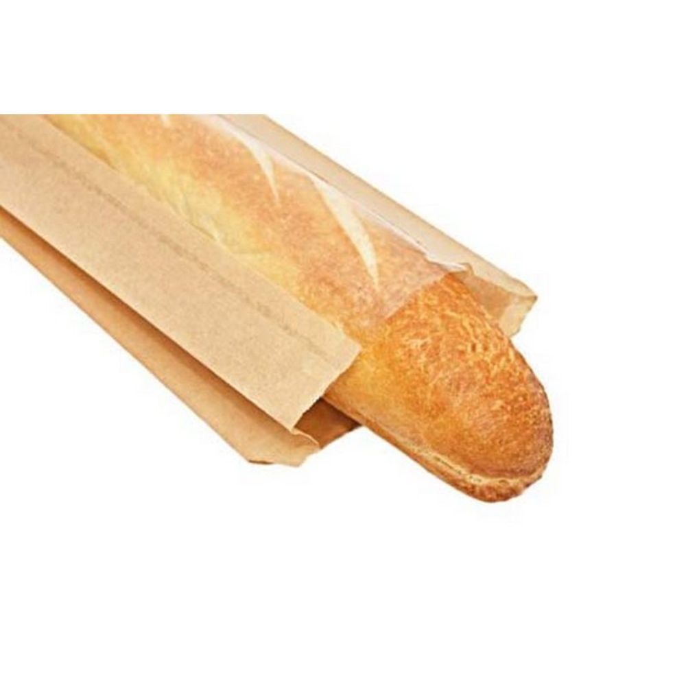 Pungi din Hartie cu Fereastra BOPP, 30x6x34 cm, 500 Buc/Bax, pentru Patiserii si Brutarii, BrandPaper, Pungi cu Fereastra, Pungi Hartie cu Fereastra BOPP, Pungi Natur Hartie pentru Patiserii si Brutarii, Pungi Hartie Kraft cu Fereastra