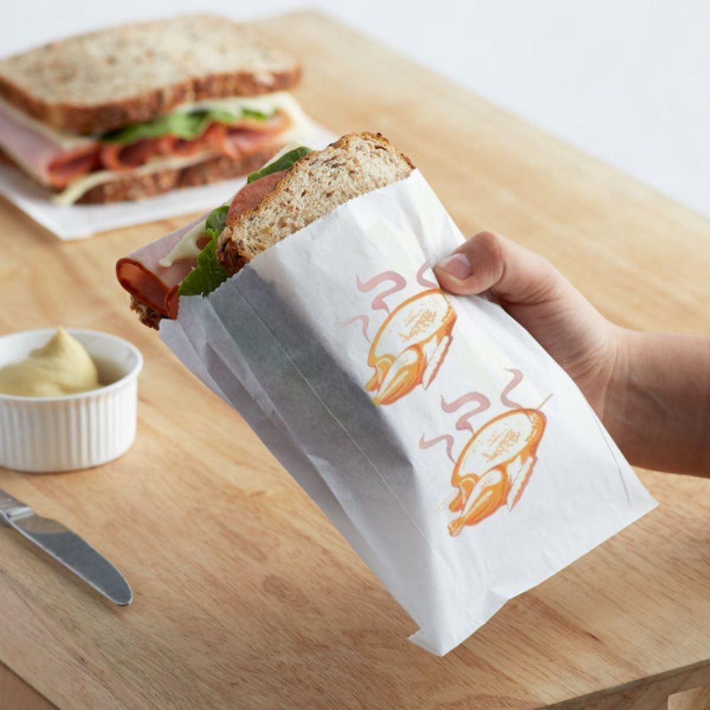 Bax 0.5 Kg Pungi de Hartie Rotiserie, 15x8x32 cm, Albe, Â±500 Coli, Imprimate, Hartie de Rotiserie, Hartie pentru Rotiserie, Ambalaje Fast Food, Ambalaje Rotiserie, Ambalaj Rotiserie, Ambalaj Fast Food, Pungi Hartie Rotiserie, Punga Hartie Rotiserie