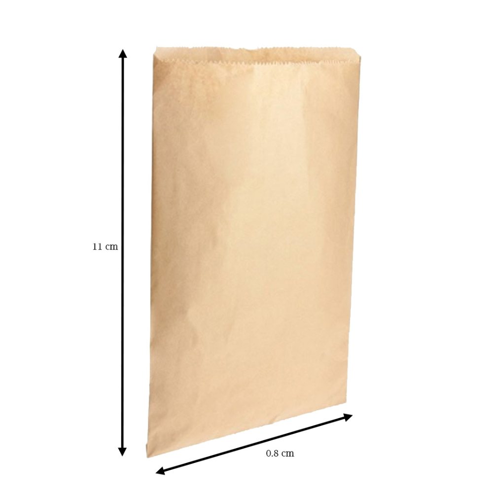 Pungi din Hartie Farmacie Neimprimate, Dimensiune 08x11 cm, Hartie Kraft Natur 35 g/mÂ², 5000 Buc/Bax