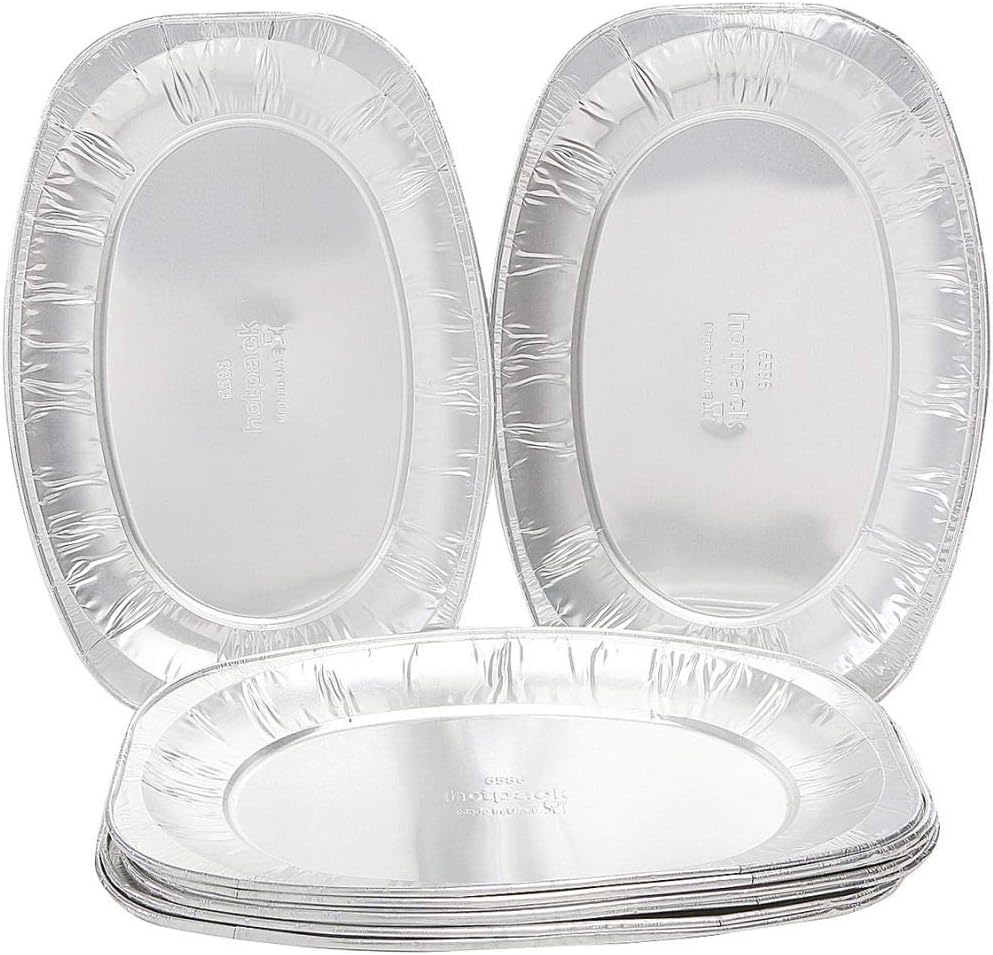 Platou Din Aluminiu 2850cc, Dimensiuni 555x365x30 Mm, Diametru 250 Mm