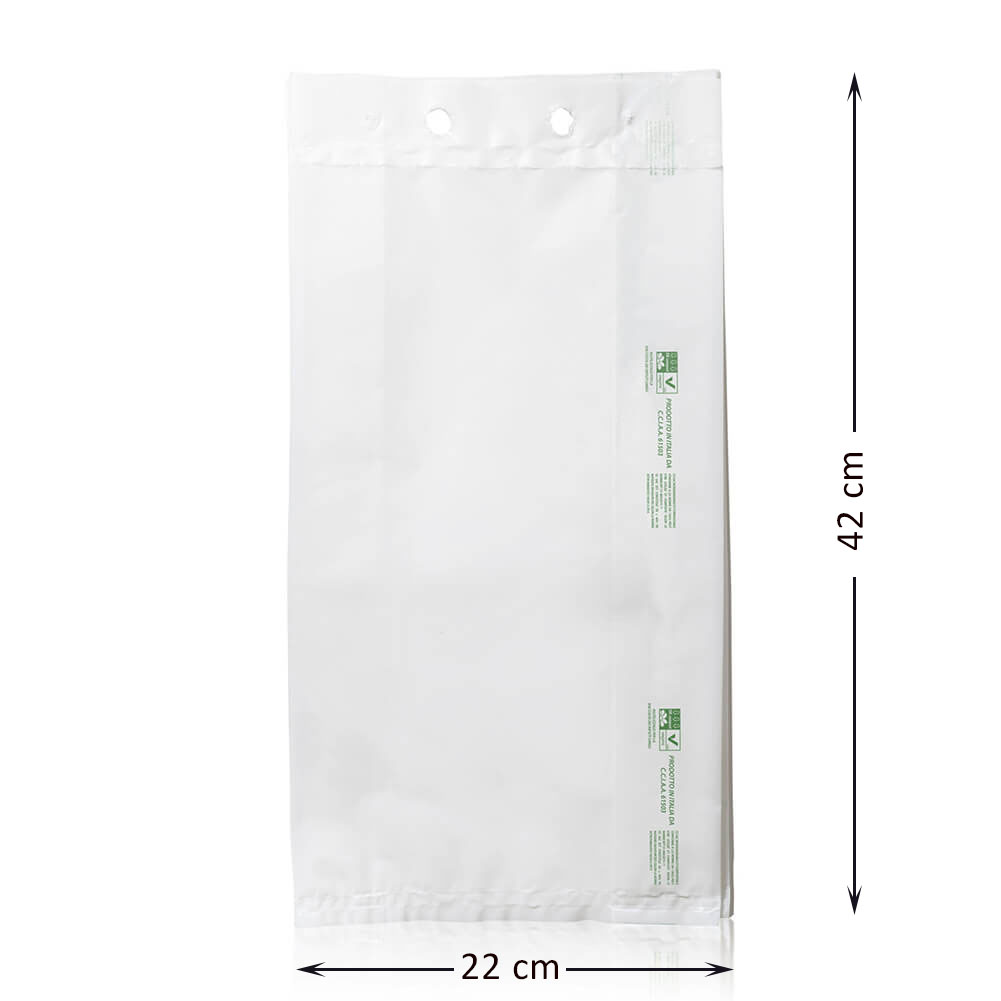 Pungi Biodegradabile, Dimensiune 22x11x42 cm, 500 Buc/Bax, pentru Fructe si Legume, cu Top Perforat,  Culoare Alba, Pungi Compostabile, Sacose Bio, Pungi Biodegradabile, Pungi Bio, Sacose Compostabile, Pungi Ecologice, Pungi Reciclabile, Sacose Eco
