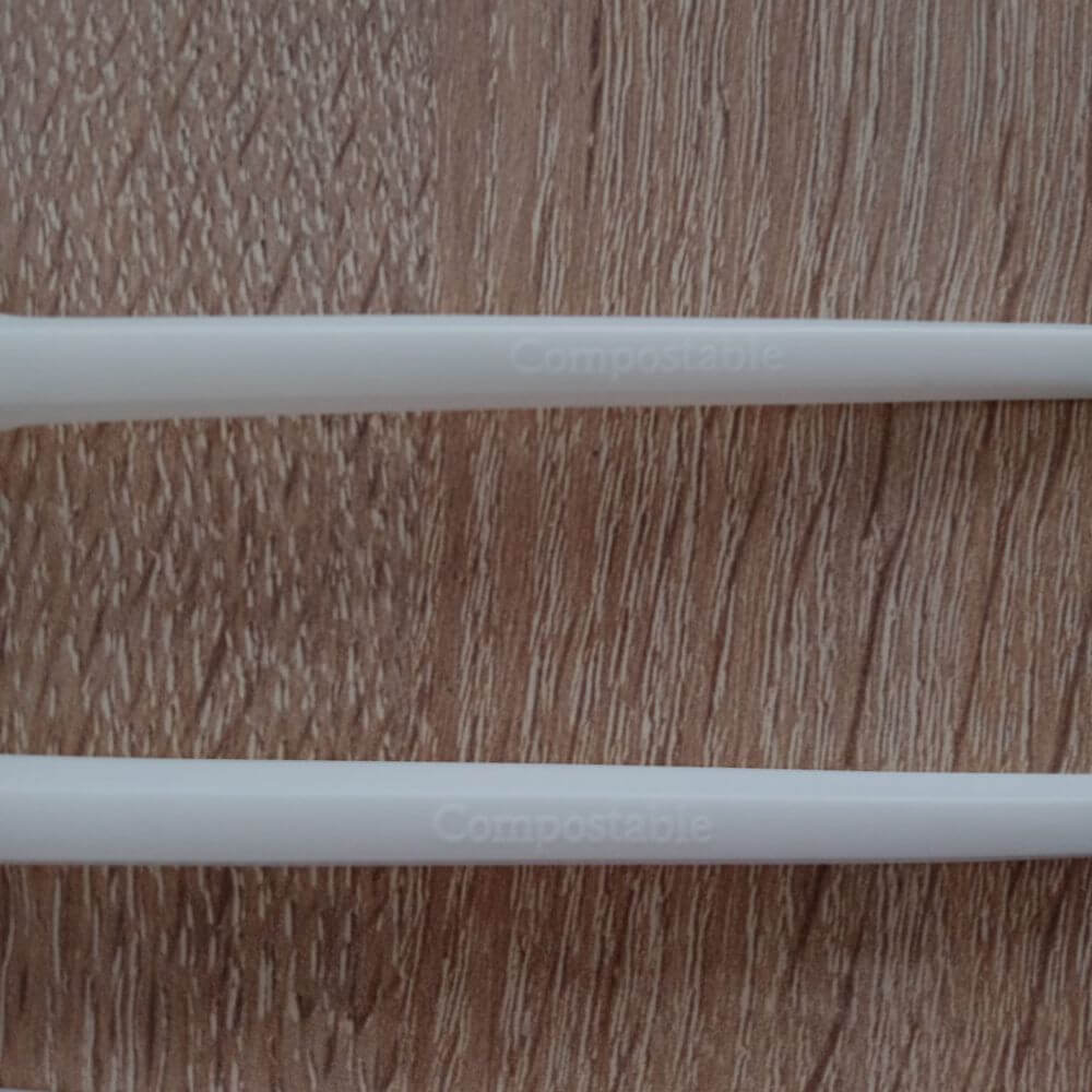 Set 50 Cutite Biodegradabile din CPLA, 16 cm, Albe