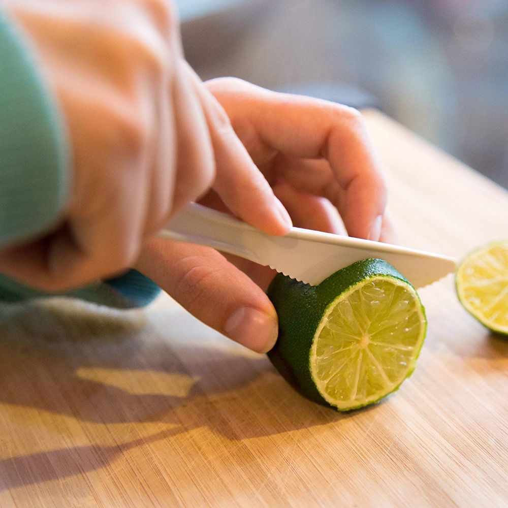 Set 50 Cutite Biodegradabile din CPLA, 16 cm, Albe