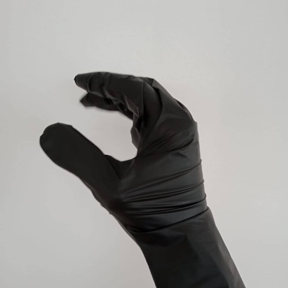 Set 100 Manusi TPE Nepudrate, XL, de Unica Folosinta, Negre