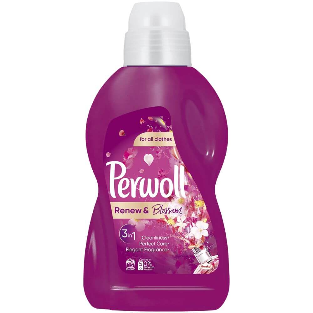 Detergent Lichid Rufe Color Perwoll Renew & Blossom 3 in 1, 900 ml pentru 15 Spalari, Detergent Lichid pentru Haine Colorate, Solutii Curatare Haine Colorate, Detergent Rufe Lichid, Detergent Lichid Rufe Colorate Detergent Lichid Rufe Color Perwoll Renew & Blossom 3 in 1, 900 ml pentru 15 Spalari, Detergent Lichid pentru Haine Colorate, Solutii Curatare Haine Colorate, Detergent Rufe Lichid, Detergent Lichid Rufe Colorate