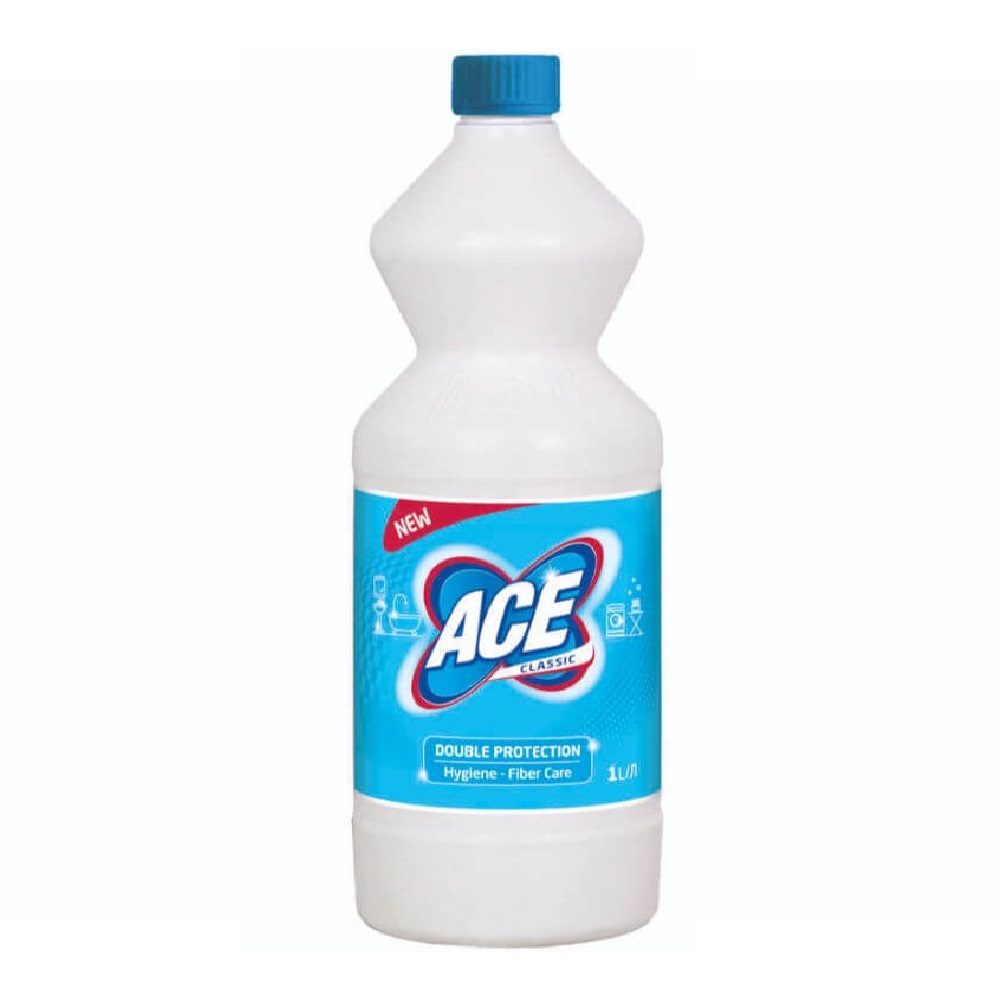 Ace Classic Inalbitor Lichid pentru Rufe pe Baza de Clor, 1 Litru, Clor Inlabitor pentru Haine, Clor Ace pentru Rufe, Inalbitor Ace Classic, Inalbitor pentru Rufe Albe, Ace Clasic Multi-Curatare