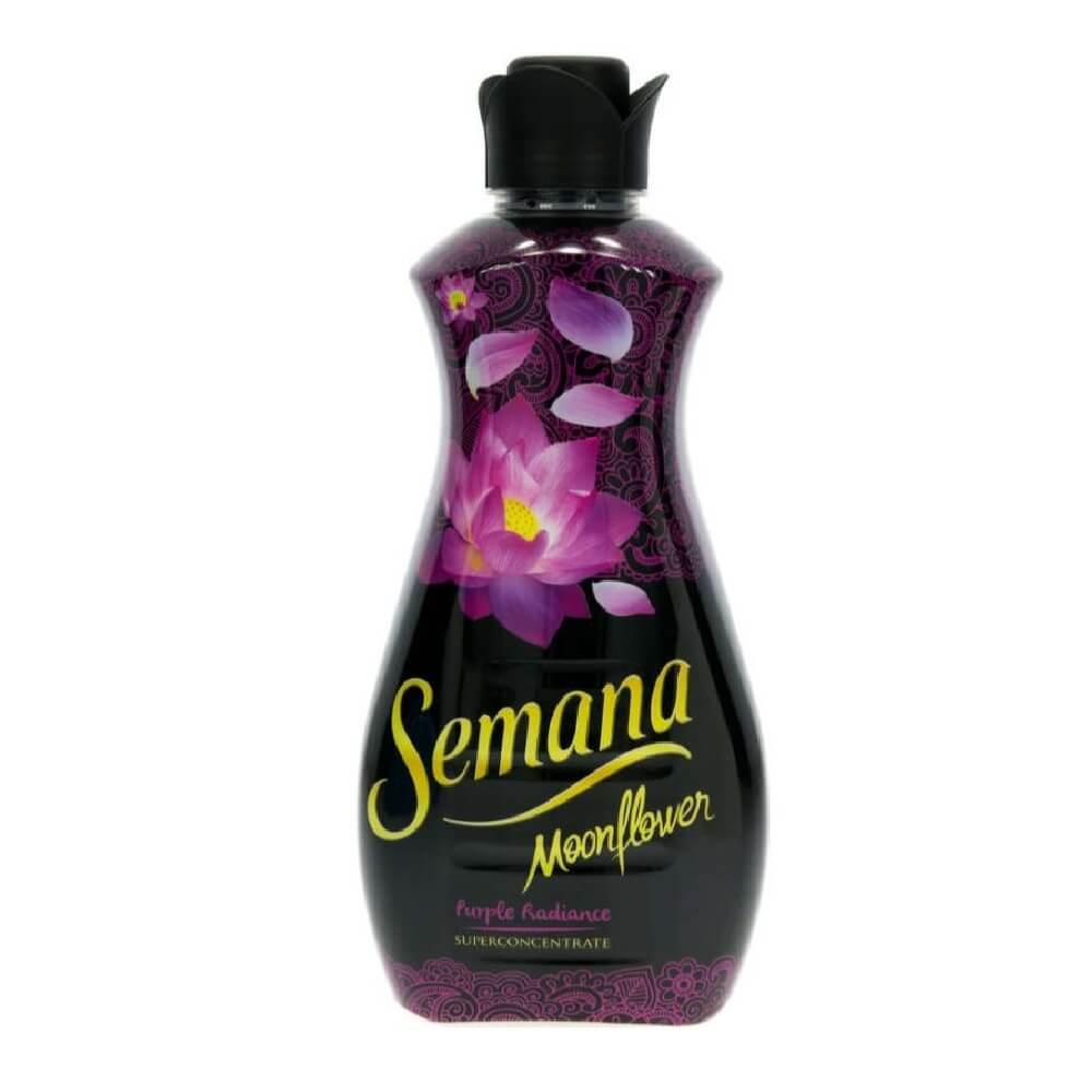 Balsam Rufe SEMANA Moonflower Purple Radiance, 1.7 L, 68 Spalari, Parfum de Citrice si Nuca de Cocos, Balsam Semana pentru Rufe, Balsam de Rufe cu Miros de Citrice, Balsam de Rufe Superconcentrat, Detergent si Balsam de Rufe