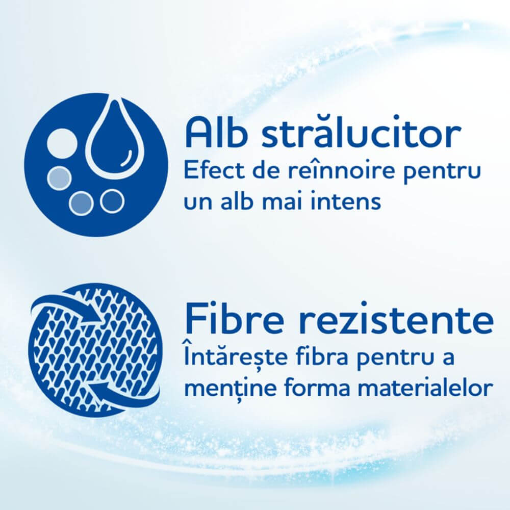 Detergent Lichid de Rufe Albe PERWOLL White &amp; Fiber, 2.7 L pentru 45 Spalari, Detergent pentru Haine Albe, Detergent Lichid pentru Haine Albe, Solutii Curatare a Hainelor Albe, Detergent pentru Ingrijirea Tesaturilor Albe