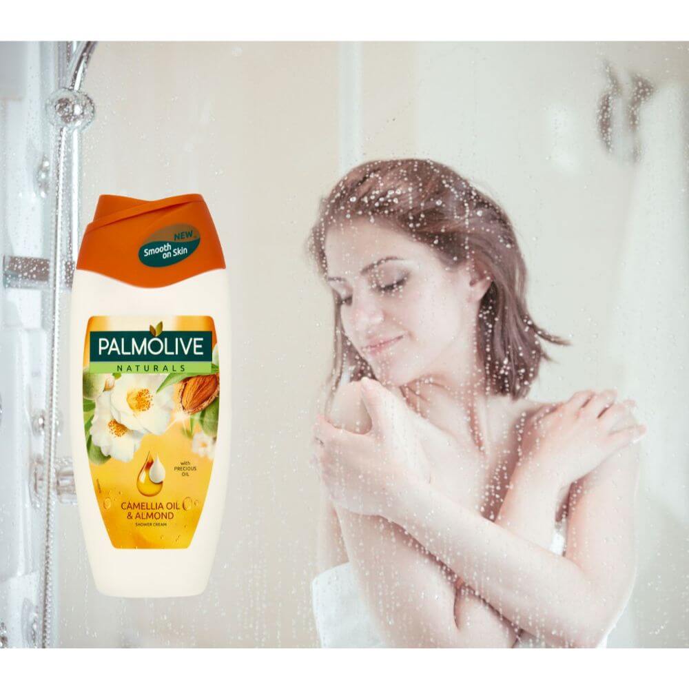 Gel de Dus PALMOLIVE Camellia Oil &amp; Almond, Cantitate 500 ml, cu Extract de Ulei de Camelie si Migdale, Geluri de Dus Palmolive, Gel de Corp, Geluri de Dus, Gel de Dus Palmolive, Gel de Dus Corp, Gel de Dus Hidratant