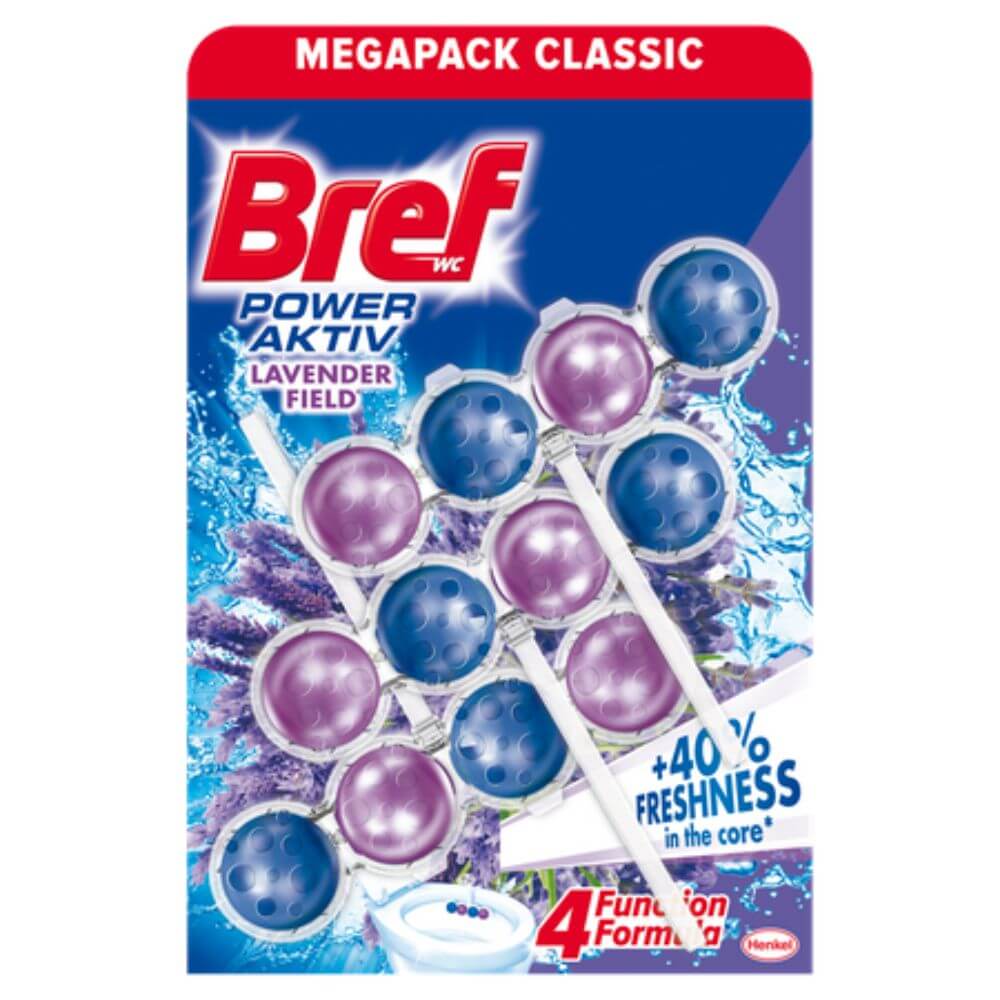 Odorizant WC Bref Power Aktiv Lavender, 3 Buc/Set, Cantitate 50 g, Parfum Lavanda, Odorizant Toaleta, Odorizant Anticalcar pentru WC, Odorizant pentru Toaleta cu Suport, Bile Odorizante WC, Odorizant Dezinfectant pentru WC Odorizant WC Bref Power Aktiv Lavender, 3 Buc/Set, Cantitate 50 g, Parfum Lavanda, Odorizant Toaleta, Odorizant Anticalcar pentru WC, Odorizant pentru Toaleta cu Suport, Bile Odorizante WC, Odorizant Dezinfectant pentru WC