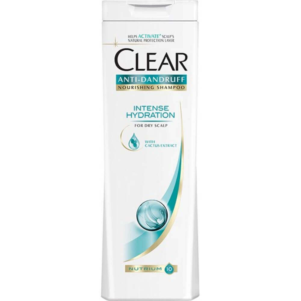 Sampon CLEAR Women Intense Hydration, 250 ml, pentru Par Uscat, Extract de Cactus, Sampon cu Extract Cactus, Sampon pentru Femei, Produse de Ingrijire a Parului, Produse Hairstyling, Sampon Antimatreata, Sampon Par Par Uscat