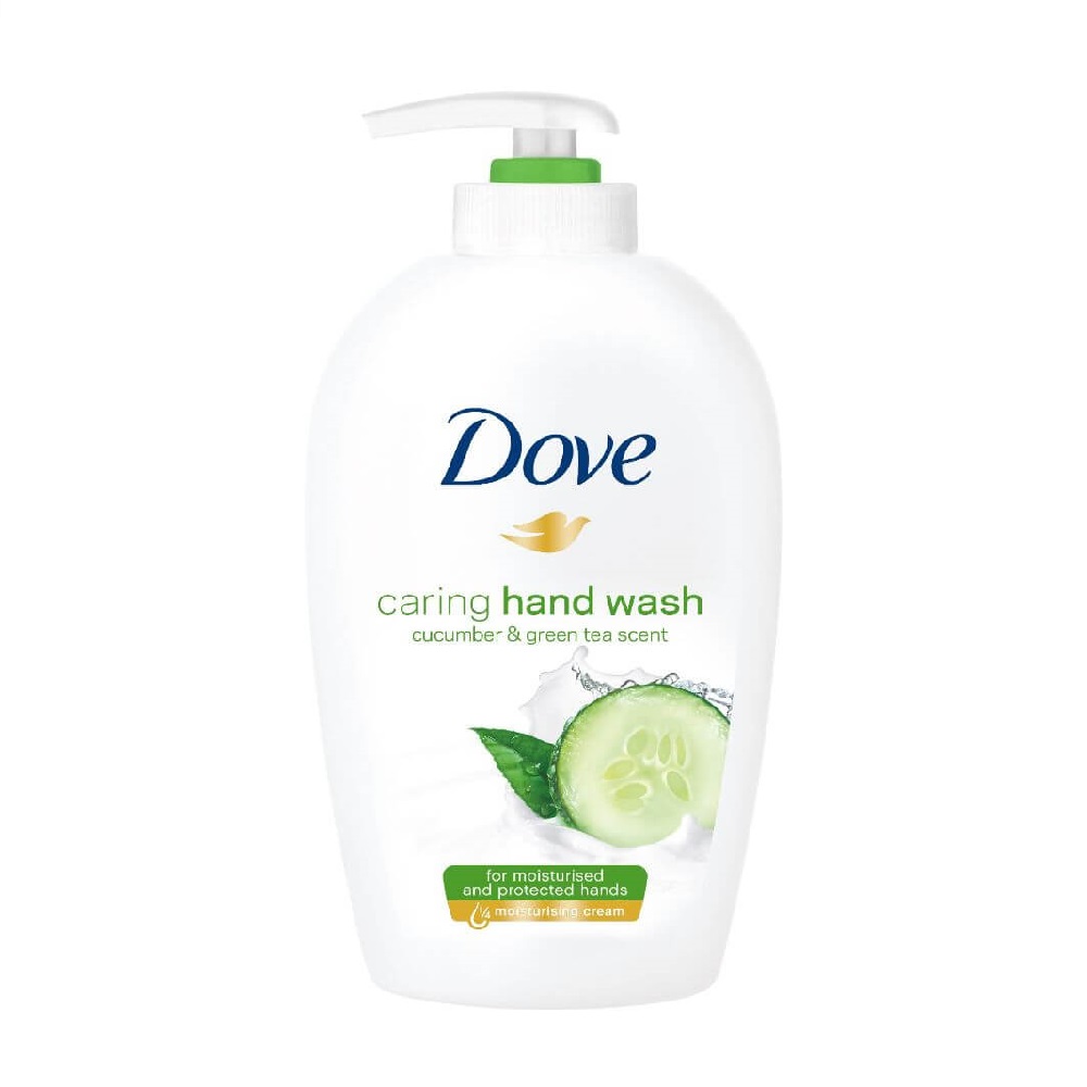 Sapun Lichid DOVE Go Fresh, Cantitate 250 ml, Parfum de Castravete si Ceai Verde, Sapun Lichid pentru Maini, Sapunuri Lichide, Sapun Lichid cu Pompita, Sapun Lichid pentru Maini Uscate, Sapun Lichid Dove, Sapun Crema Lichid Dove