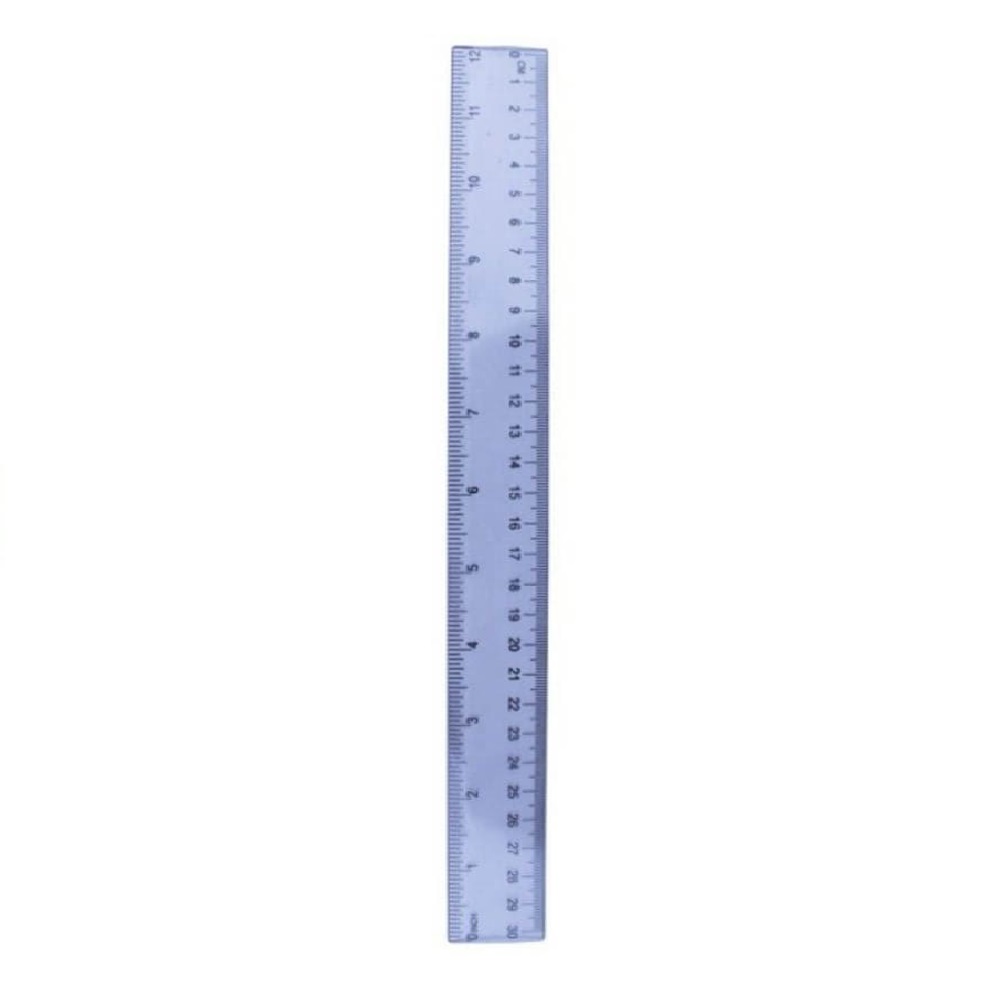 Rigla din Plastic Transparent, 30 cm - Rechizite Scolare