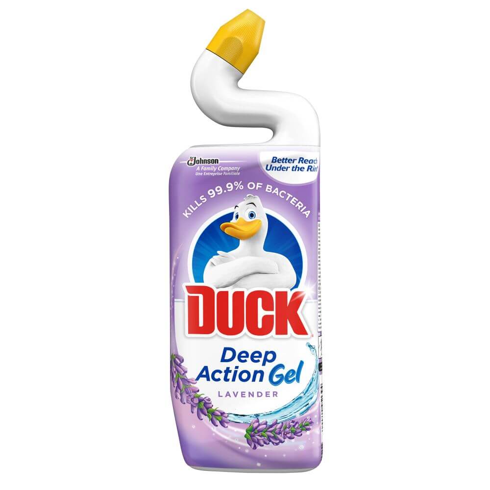 Dezinfectant WC DUCK, Deep Action Gel, Lavanda, 750 ml, Dezinfectant WC Gel, Dezinfectant WC Lichid, Lichid Curatare WC Duck Lavender, Duck WC Lavender Deep Action Gel, Solutie Toaleta, Curatare WC